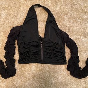 Black halter top
